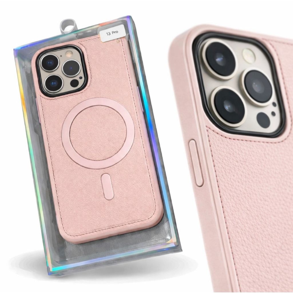 Imagem do Capa Couro Magsafe Iphone 11 Ao 17 Pro Max Protecao Premium Antichoque