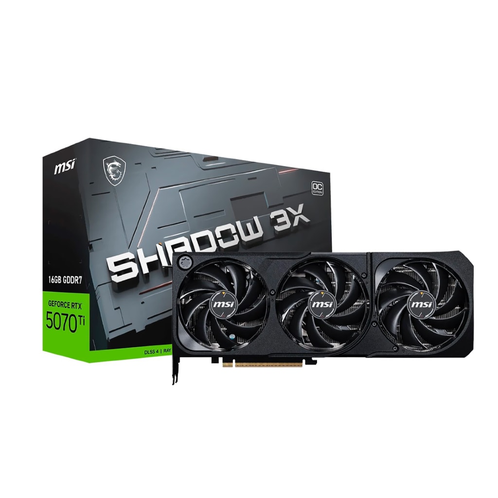 Imagem do Placa De Video Msi Geforce Rtx 5070 Ti Shadow Oc 3x 16gb
