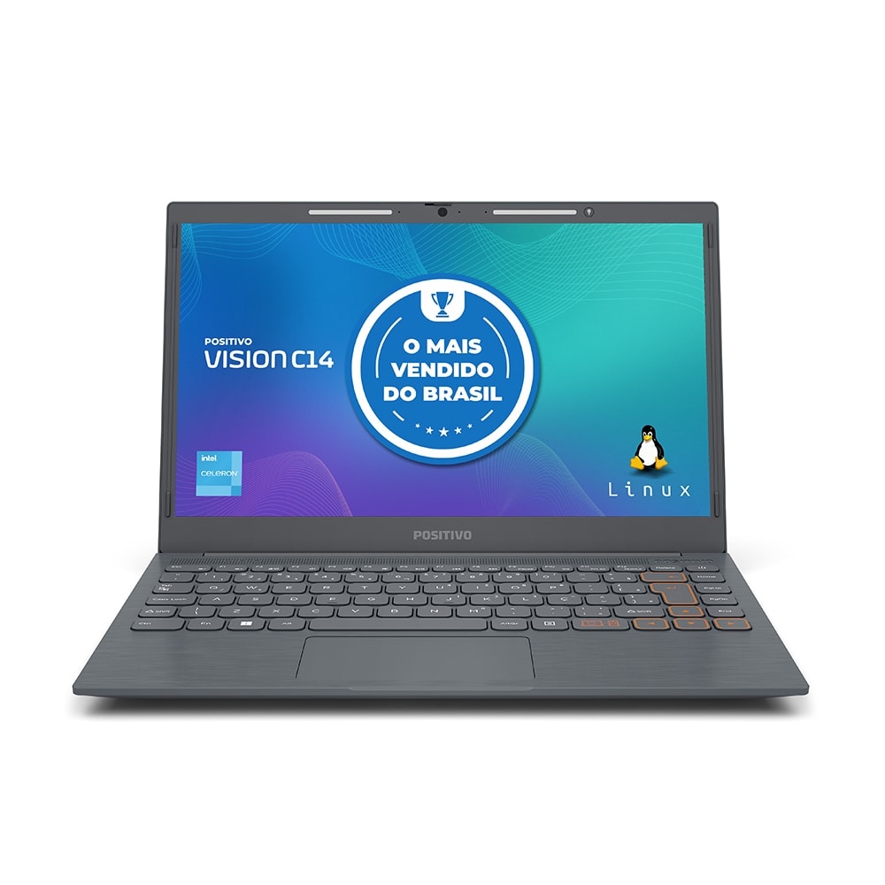 Imagem do Notebook Positivo Vision C14 Intel Celeron Linux 4gb 128gb Emmc 14 Hd Lumina Bar Cinza