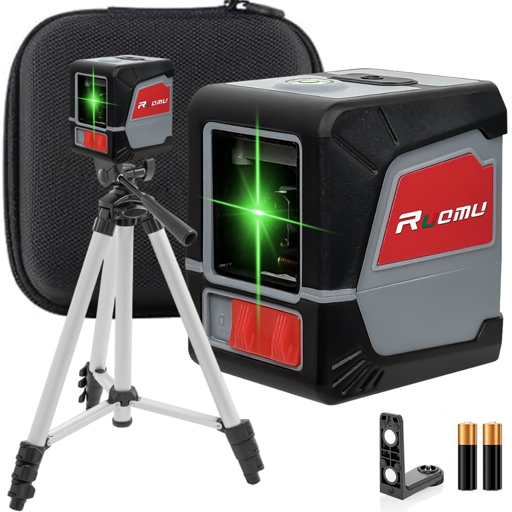 Imagem do Nivel A Laser Profissional 2 Linhas 3d Verde 360 Com Tripe