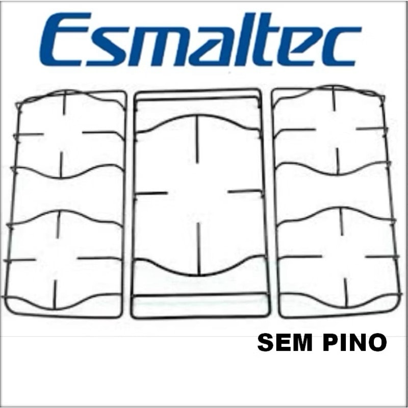 Imagem do Kit 3 Grelhas Para Fogao 5 Bocas Esmaltec Agata Jade Topazio Caribe 5 Bocas 663 669 02 03