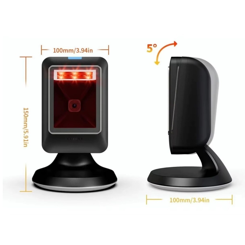 Imagem do Leitor De Codigo De Barras Fixo Pdv Usb 1d 2d Qr Code Cor Preto