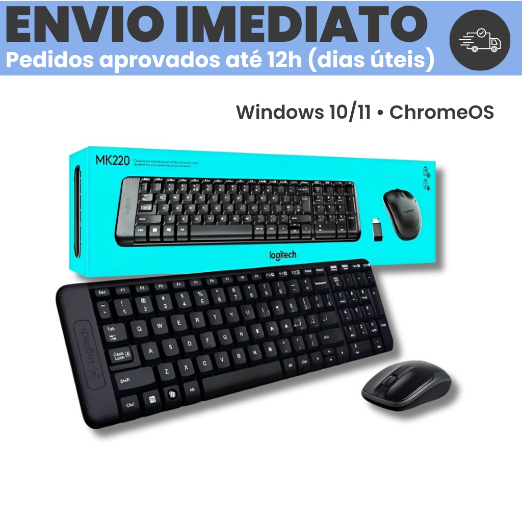 Imagem do Kit De Teclado E Mouse Wireless Mk220 Logitech