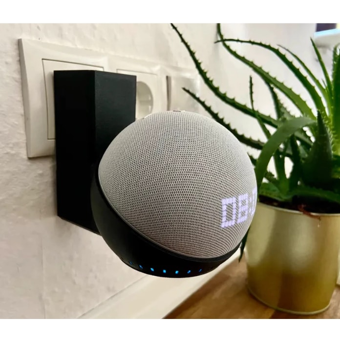 Imagem do Stand Tomada Alexa Echo Dot 4 E 5 Geracao Suporte Parede Compacto Organizacao De Cabos Amazon
