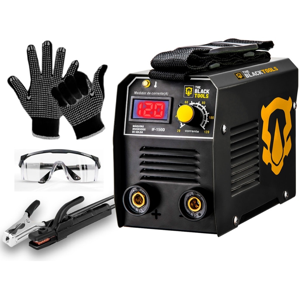 Imagem do Maquina De Solda Inversora 120a Mma Eletrodo 220v Com Acessorios The Black Tools