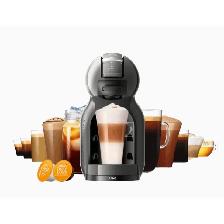 Imagem do Cafeteira Nescafe Arno Dolce Gusto Preta Vermelha Preta Mini Me Para Capsulas Monodose 110v 220v