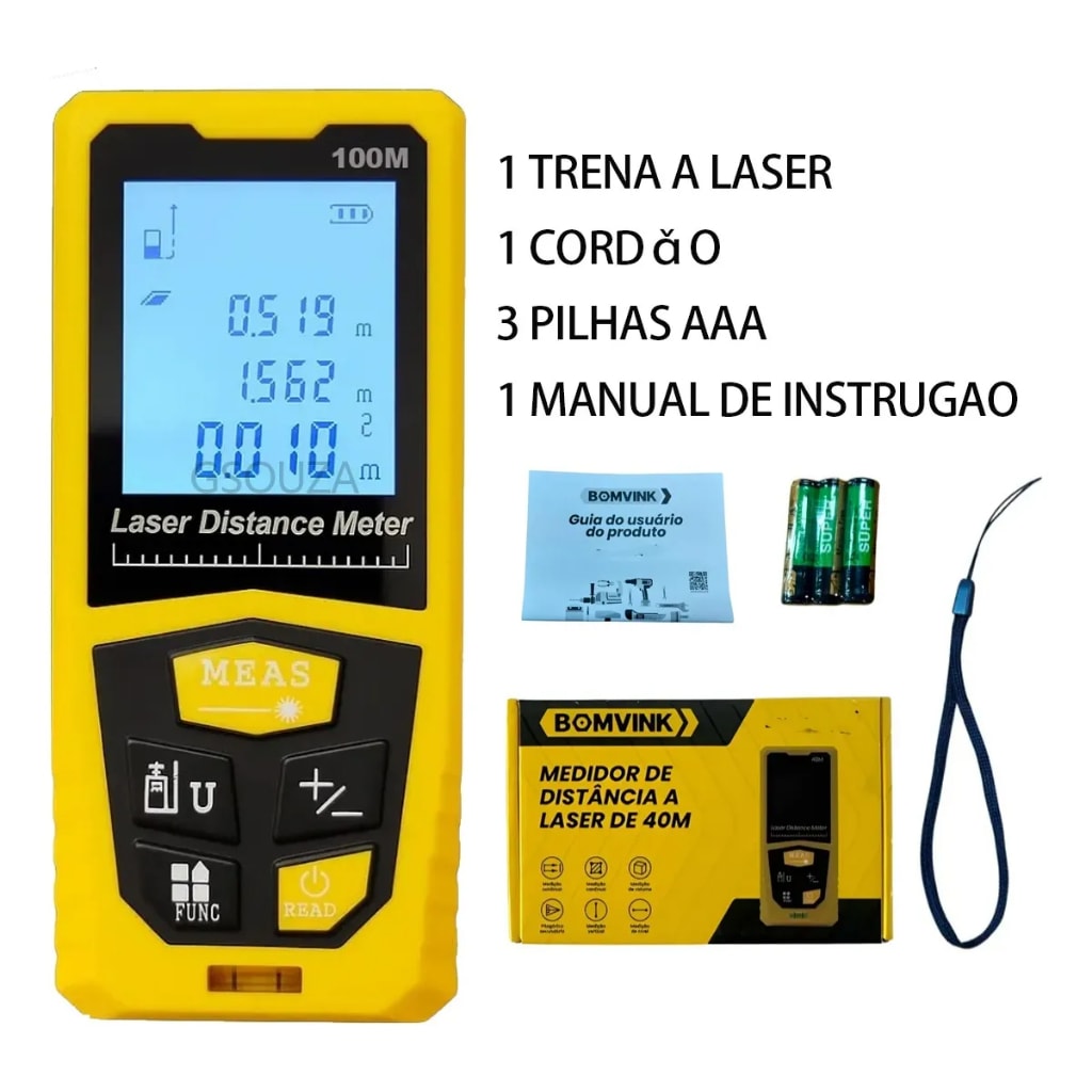 Imagem do Trena A Laser Digital Medidor De Distancia Profissional 40m Bomvink