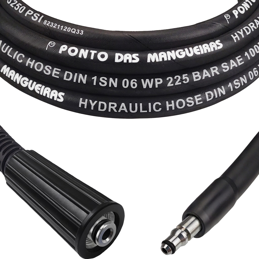 Imagem do Mangueira Trama Aco Compativel Lavadora De Alta Pressao Vonder Lav 2000