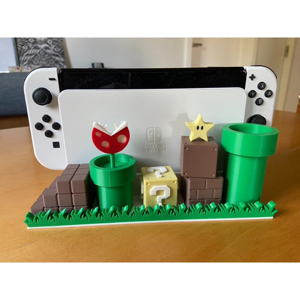 Imagem do Dock Nintendo Switch 1 Decorativo Super Mario 3d Padrao E Oled