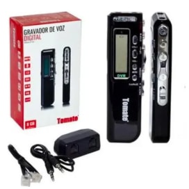 Imagem do Gravador Digital De Voz Tomate Mt 556 8gb Com Funcao Mp3 E Microfone Lapela