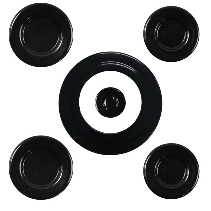 Imagem do Kit Espalhadores Fogao Mueller G3 Mesa De Vidro Decorato Vetro 5 Bocas
