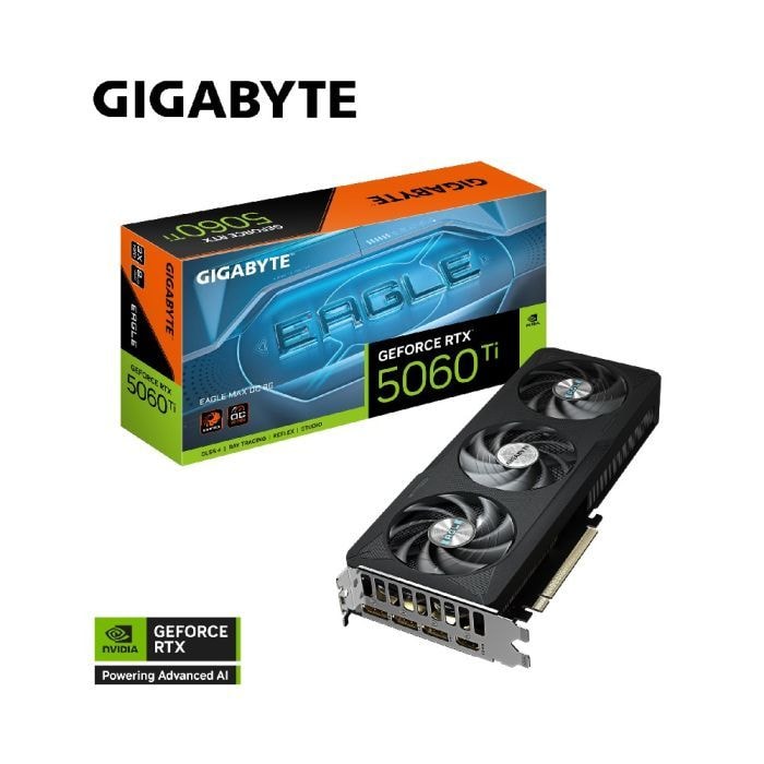 Imagem do Placa De Video Gigabyte Rtx 5060 Ti Eagle Max Oc 8gb Gddr7 128bits Gv N506t