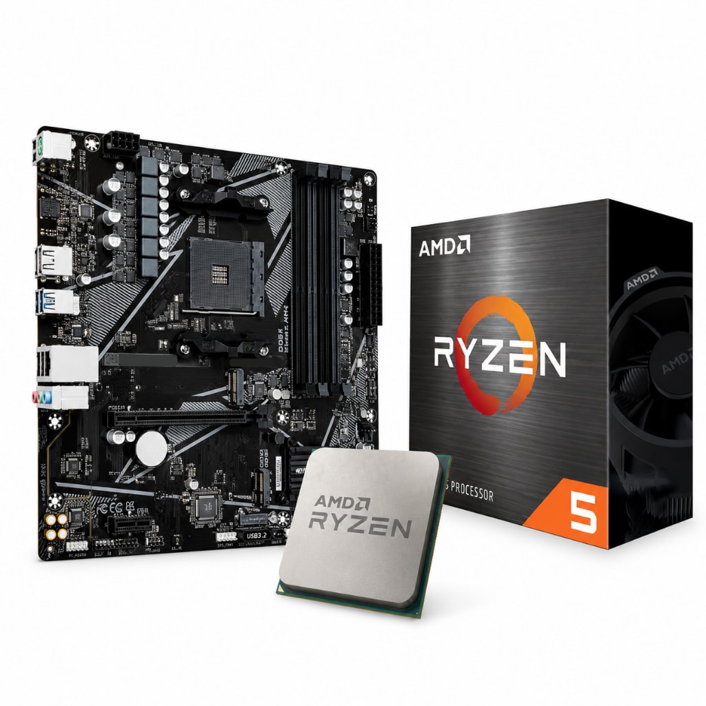 Imagem do Kit Upgrade Amd Ryzen 5 5600gt Placa Mae B550m Ddr4