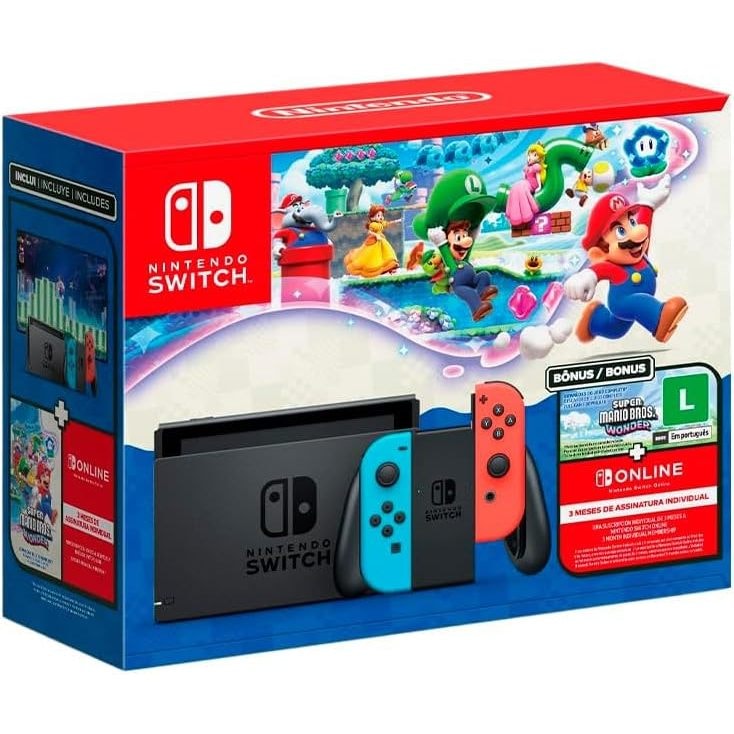 Imagem do Bundle Nintendo Switch Super Mario Bros Wonder 3 Meses De Assinatura Nintendo Switch