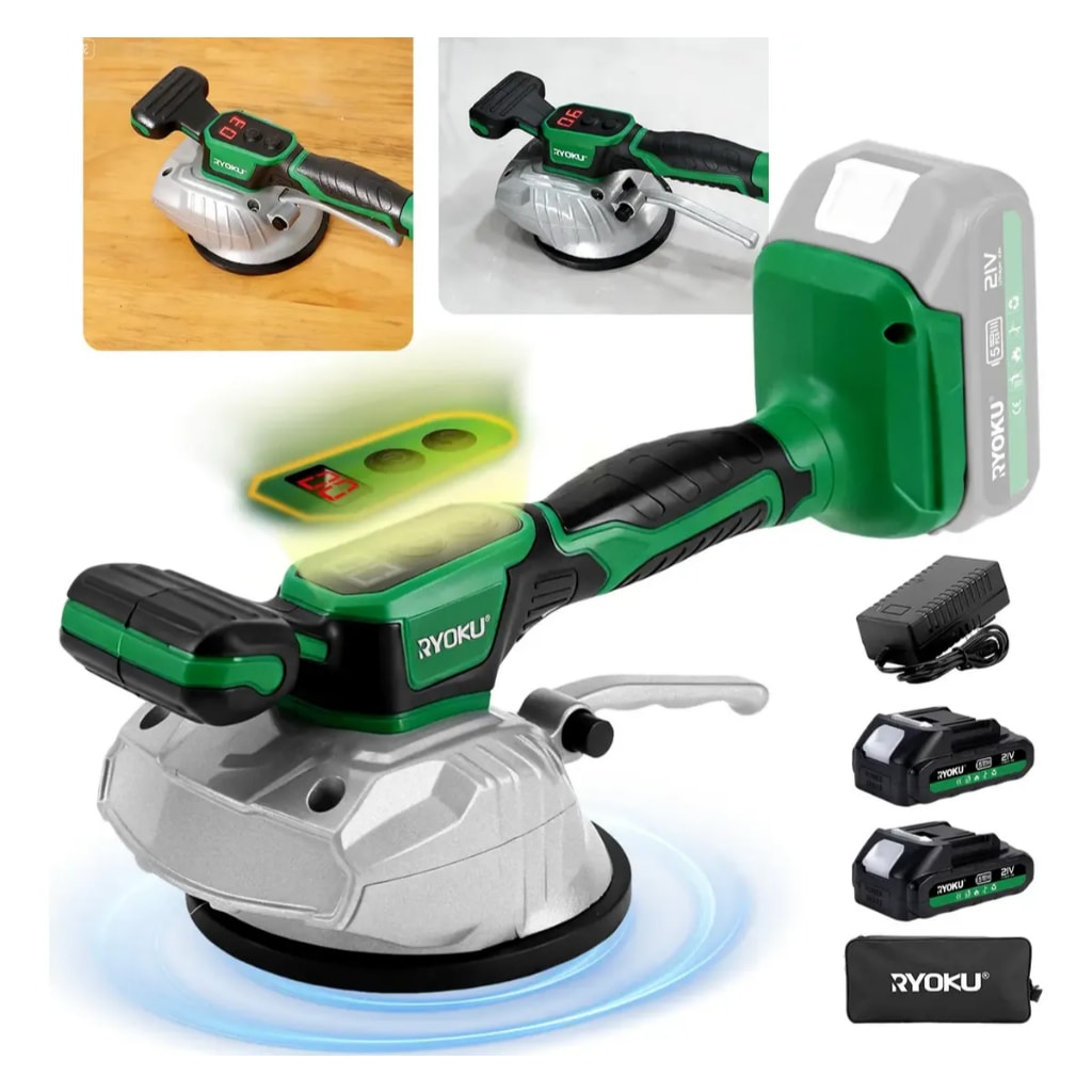 Imagem do Maquina Assentar Piso Porcelanato Vibratoria Ventosa Ryoku 21v