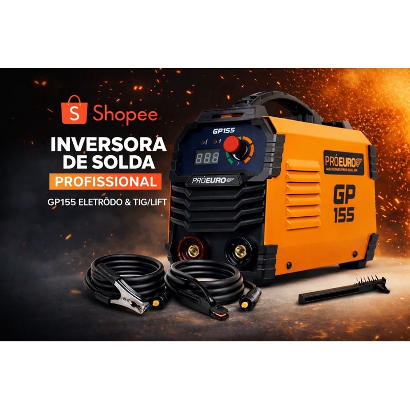 Imagem do Maquina De Solda Inversora Gp 155a Eletrodo E Tig Lift Pro Euro