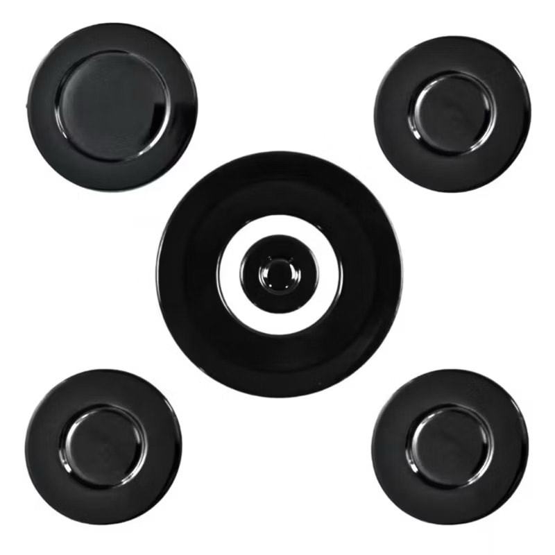 Imagem do Kit Espalhadores Tampinhas Cooktop Fischer 5 Bocas Tripla Chama Original