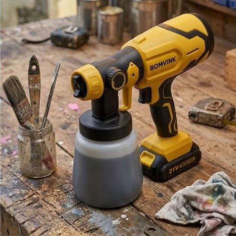 Imagem do Pistola De Pintura Pulverizadora A Bateria 21v Com 2 Baterias Bom 9770 110v 220v