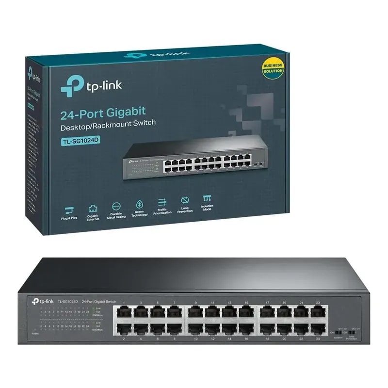 Imagem do Switch 24 Portas 101001000 Tl Sg1024d Tp Link