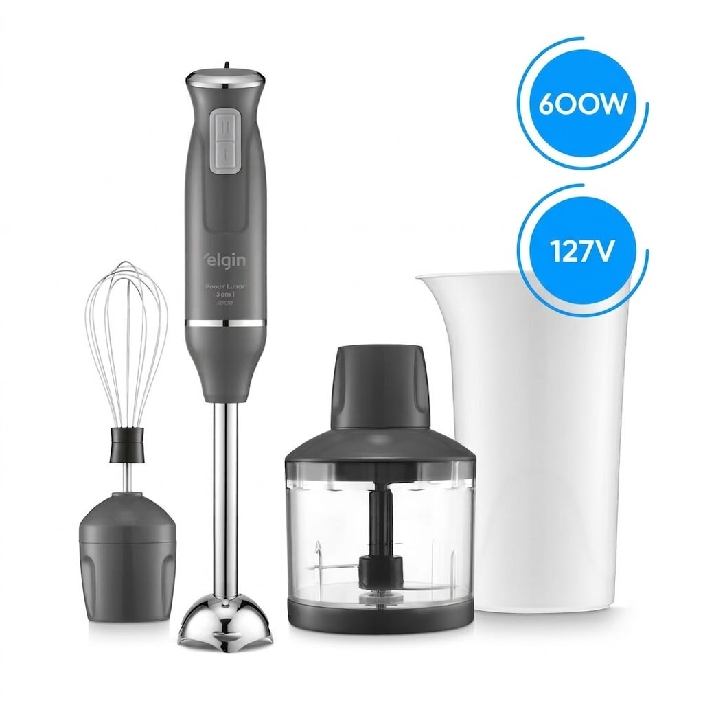 Imagem do Mixer Elgin Power Inox 3 Em 1 600w Lunar 110v