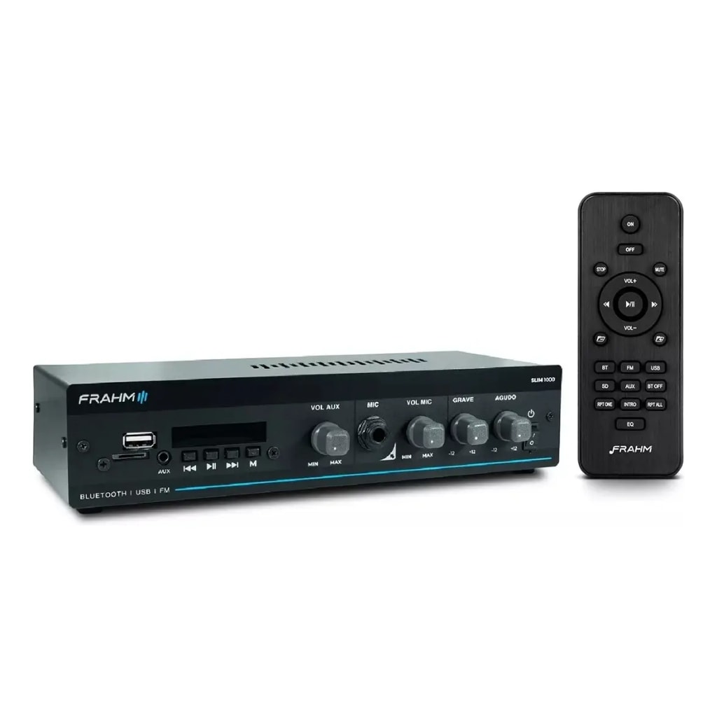 Imagem do Amplificador Som Ambiente Frahm Slim 1000 App G5 40w Rms