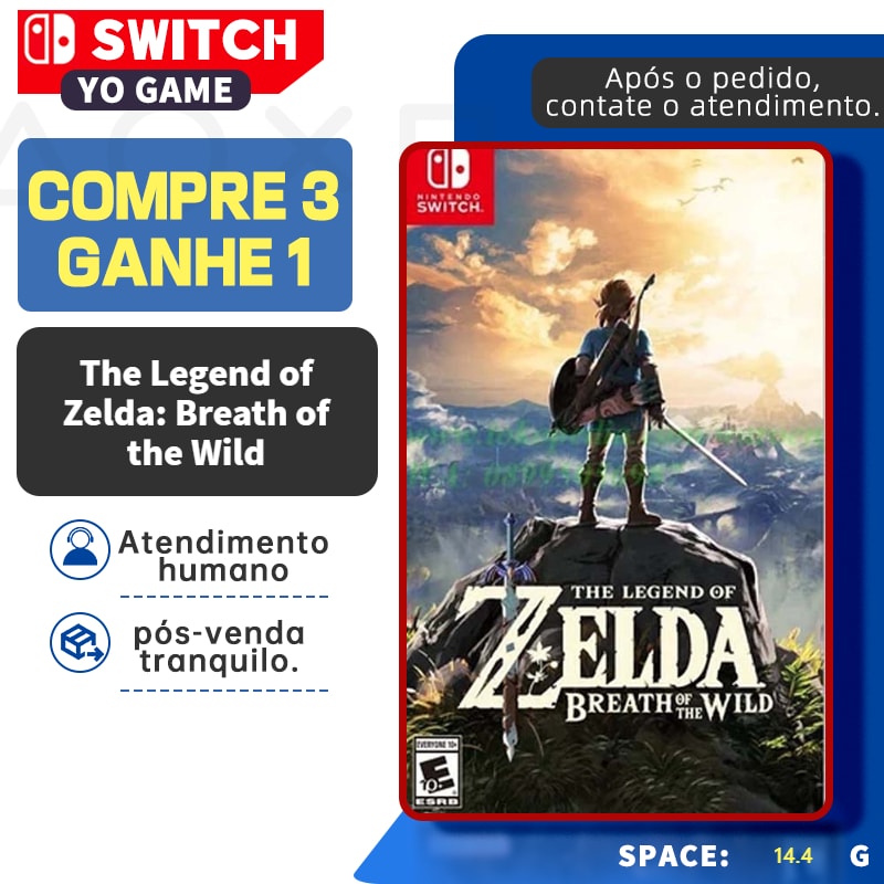 Imagem do The Legend Of Zelda Breath Of The Wild Nintendo Switch Compre 3 E Leve 1 Gratis