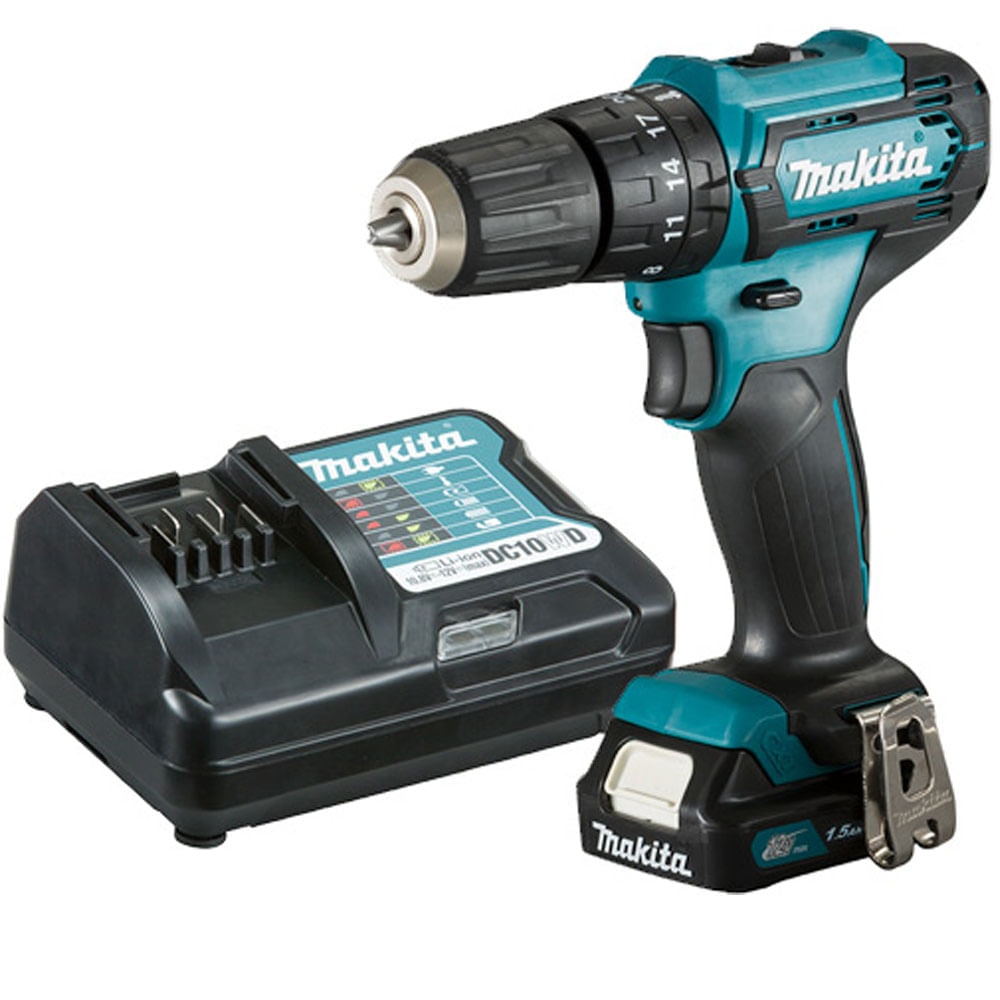 Imagem do Furadeira Parafusadeira De Impacto 3 8 A Bateria 12v Hp333dwyx3 P Com Bateria E Carregador Makita