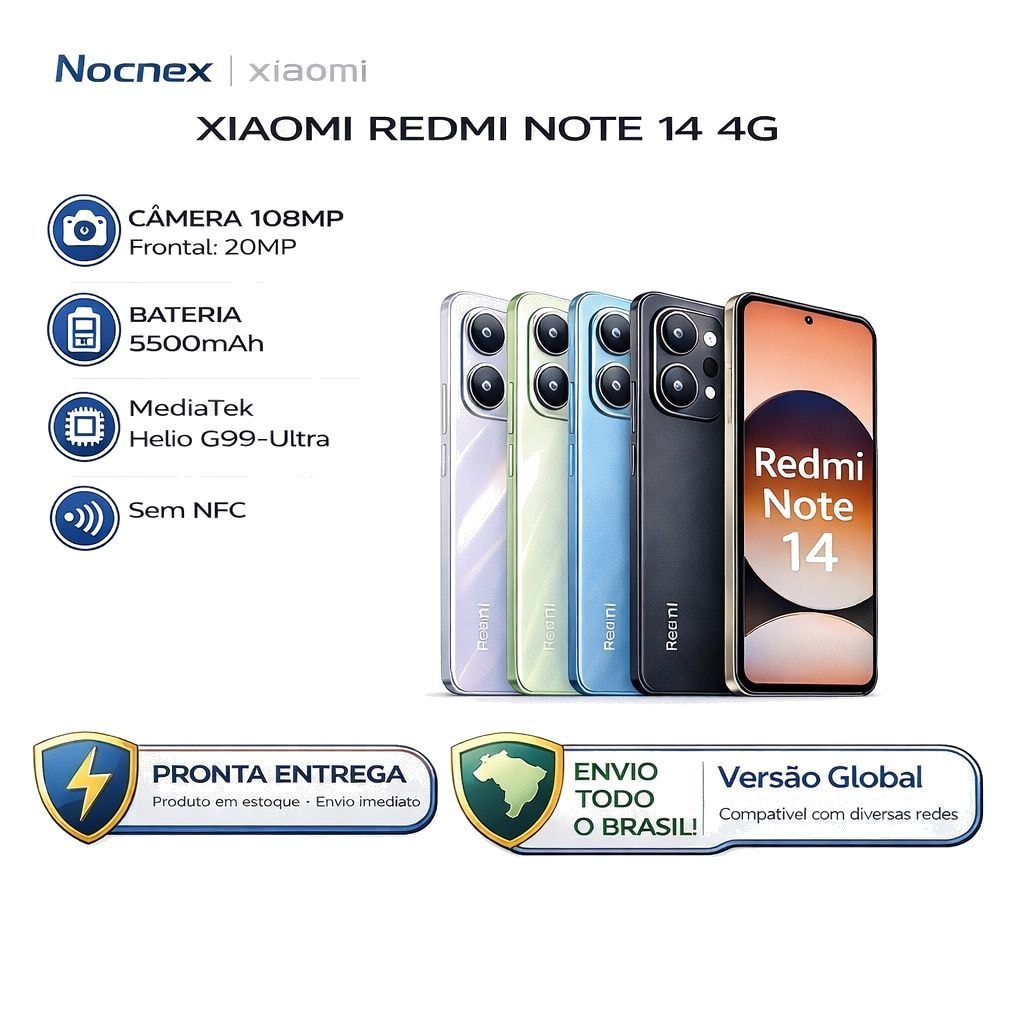 Imagem do Xiaomi Redmi Note 14 4g 128gb 256gb Versao Global