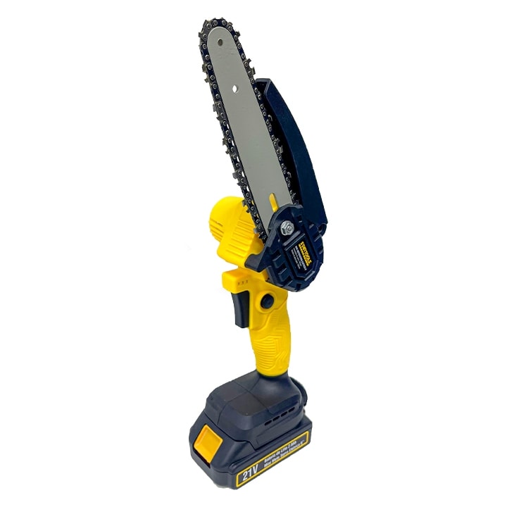Imagem do Mini Motosserra Eletrica 6 Polegadas 21v Kit Com 1 Bateria Recarregavel Bivolt