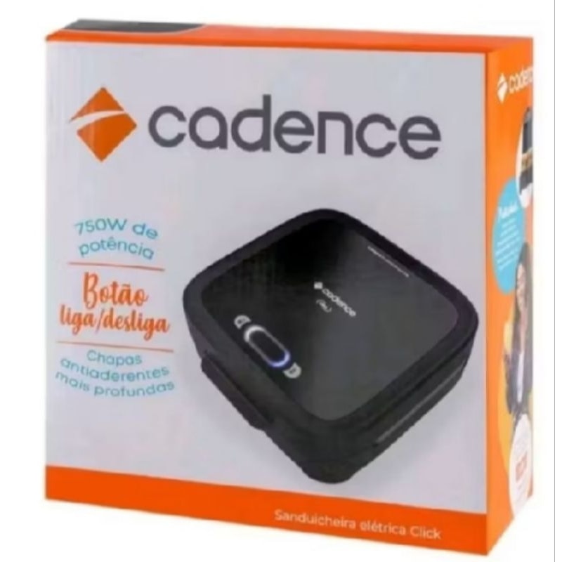 Imagem do Sanduicheira Grill Eletrica Cadence Click Preta 750w San400