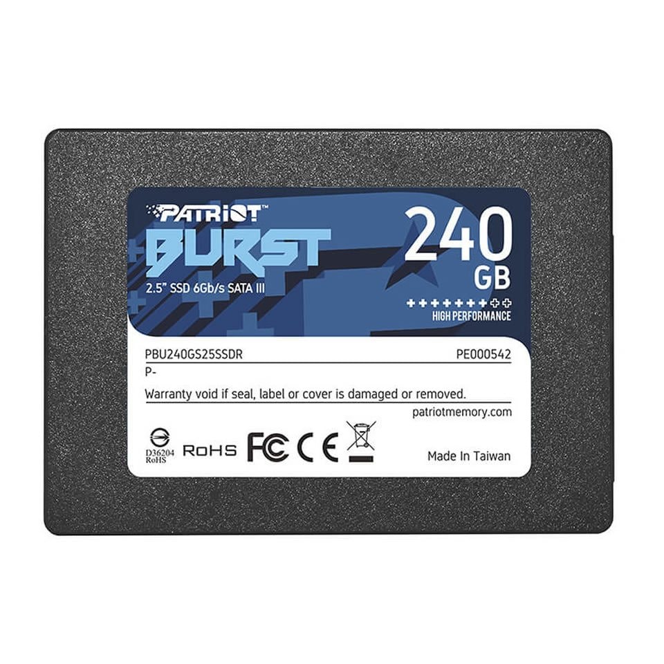 Imagem do Ssd Patriot Burst Elite 240gb Pbe240gs25ssdr Sata 6gb S L 450mb S E 320mb S