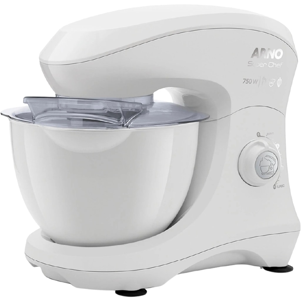 Imagem do Batedeira Planetaria Arno Super Chef Km00 750w Branca 127v 8 Velocidades Tigela Grande