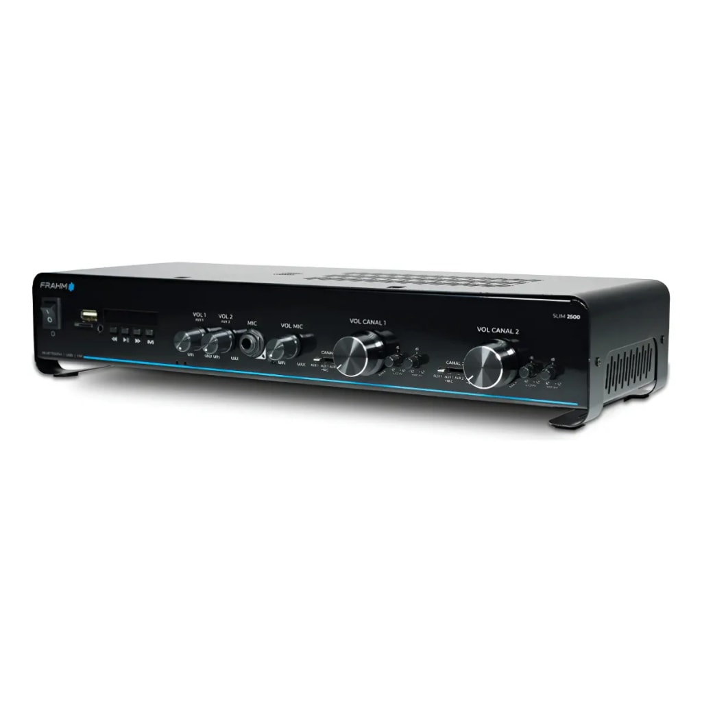 Imagem do Amplificador Receiver Frahm 160w Rms Slim 2500 G5 Bt Usb Sd 2 Canais 160w Rms