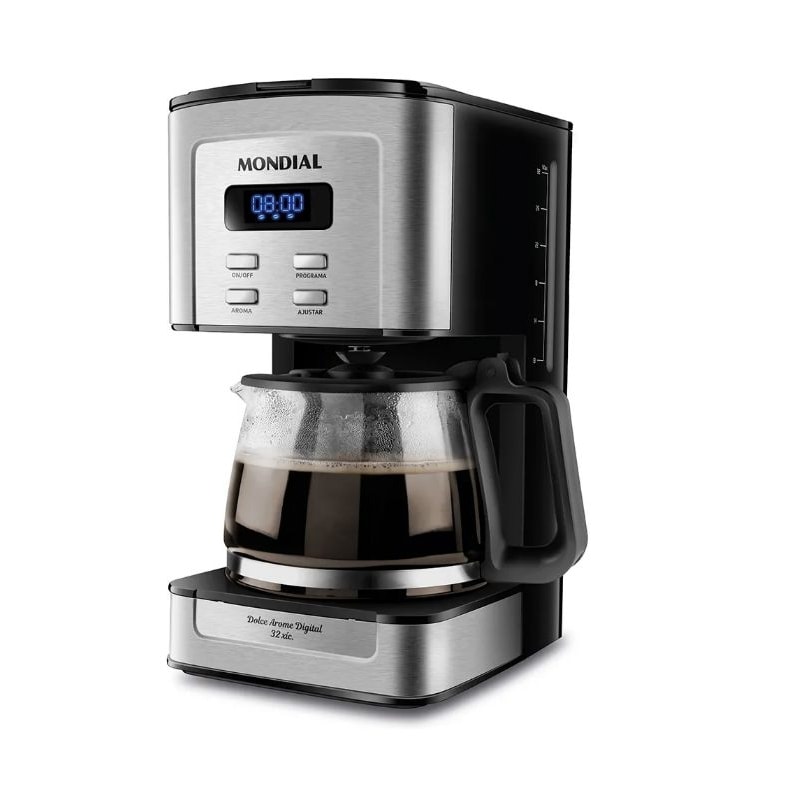 Imagem do Cafeteira Eletrica Dolce Arome Digital Mondial Preto Inox 800w C 44 32x Sdi