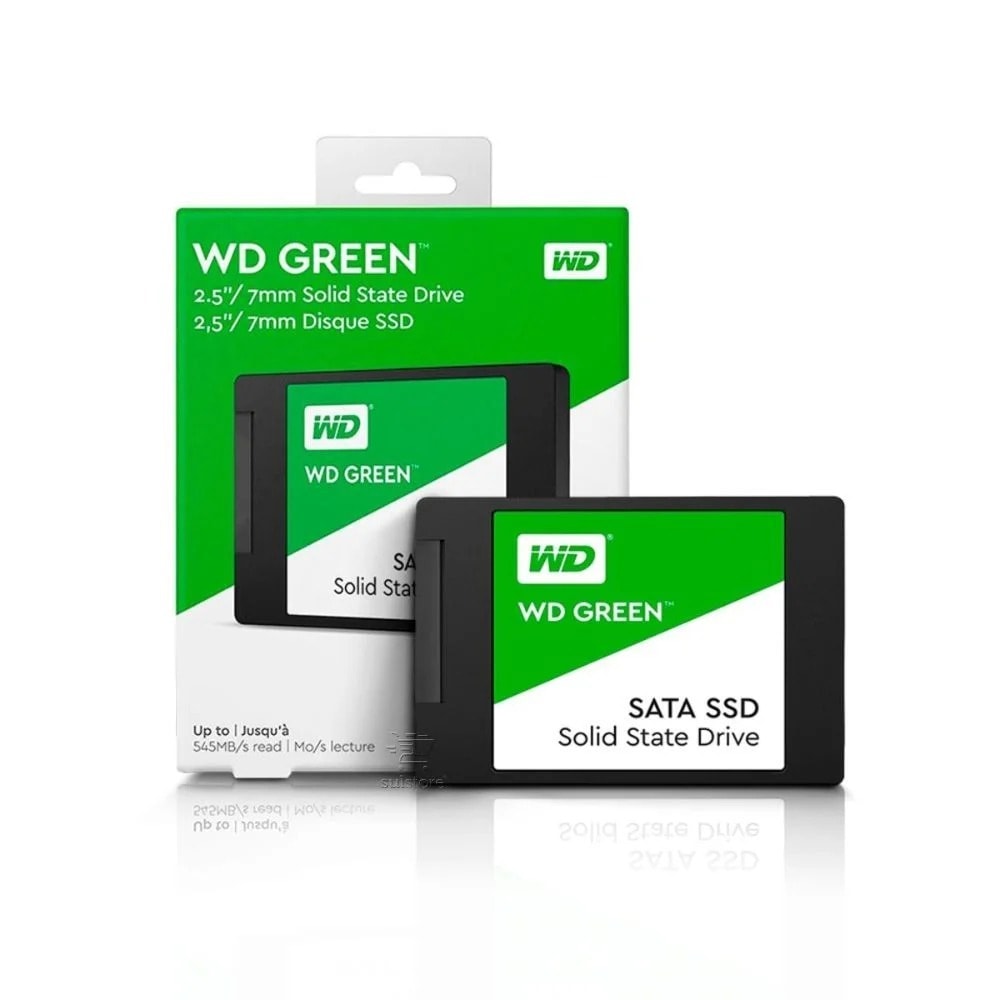 Imagem do Ssd Wd Green 480gb Interno Western Digital Sata3 Wd Green Wds480g3g0a 480gb Verde