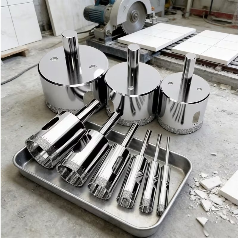 Imagem do Jogo 10 Brocas 6 A 30mm Diamantadas Serra Copo Furar Vidro Granito Ceramica Kit Ferramentas