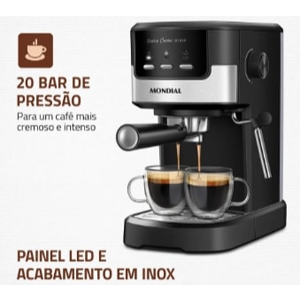 Imagem do Cafeteira Espresso Dolce Crema 20 Bar Mondial C 20 Ec 127v