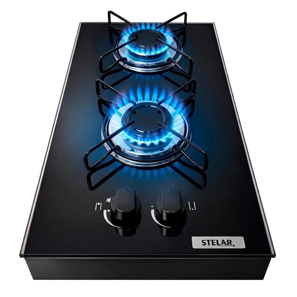 Imagem do Cooktop De Mesa Portatil A Gas 2 Bocas Euro Preto Stelar