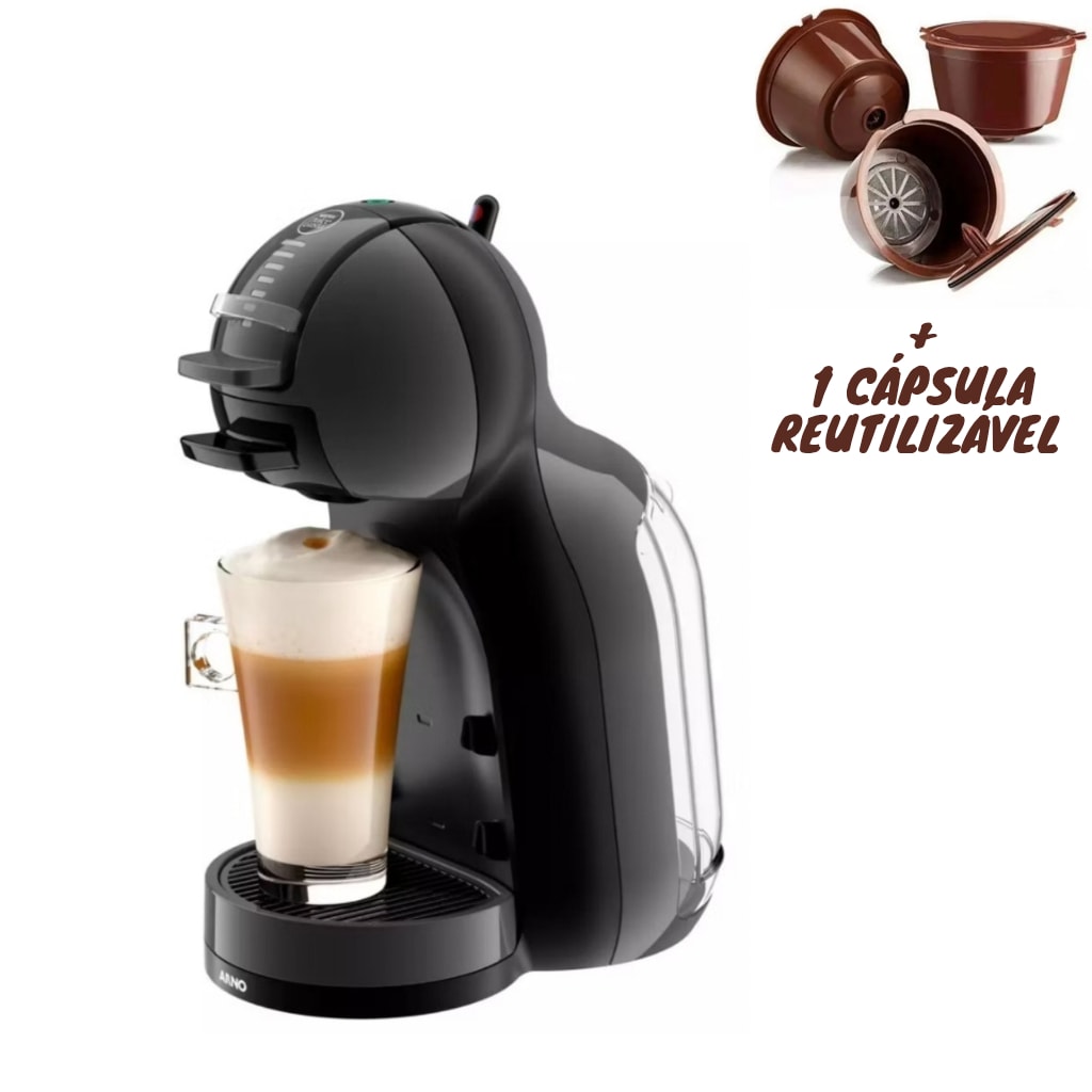 Imagem do Cafeteira Dolce Gusto Preta 220v Mini Me 1 Capsula Reutilizavel Nescafe Maquina De Cafe