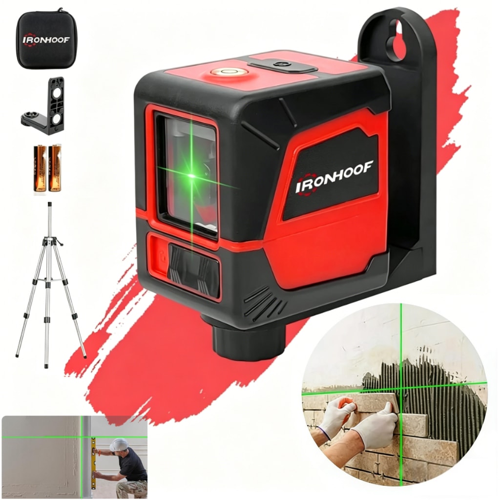 Imagem do Nivel A Laser Verde Profissional Com Tripe Autonivelante 2 Linhas