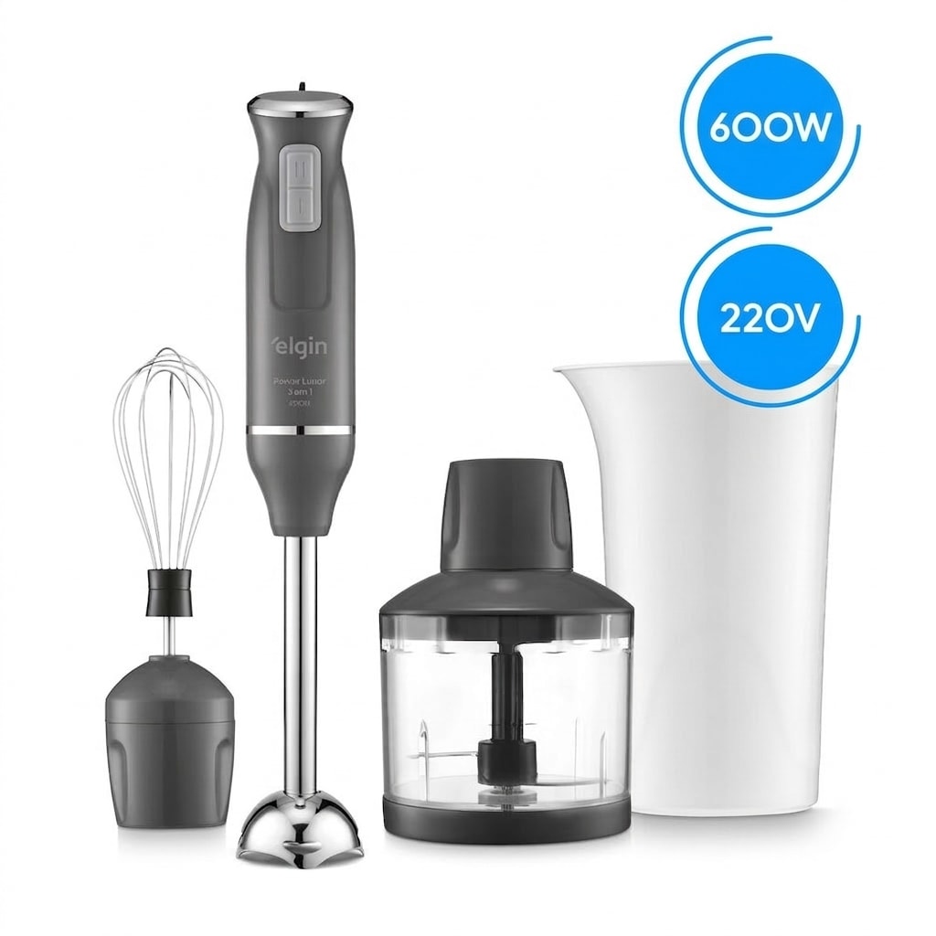 Imagem do Mixer Elgin Power Inox 3 Em 1 600w Lunar 220v