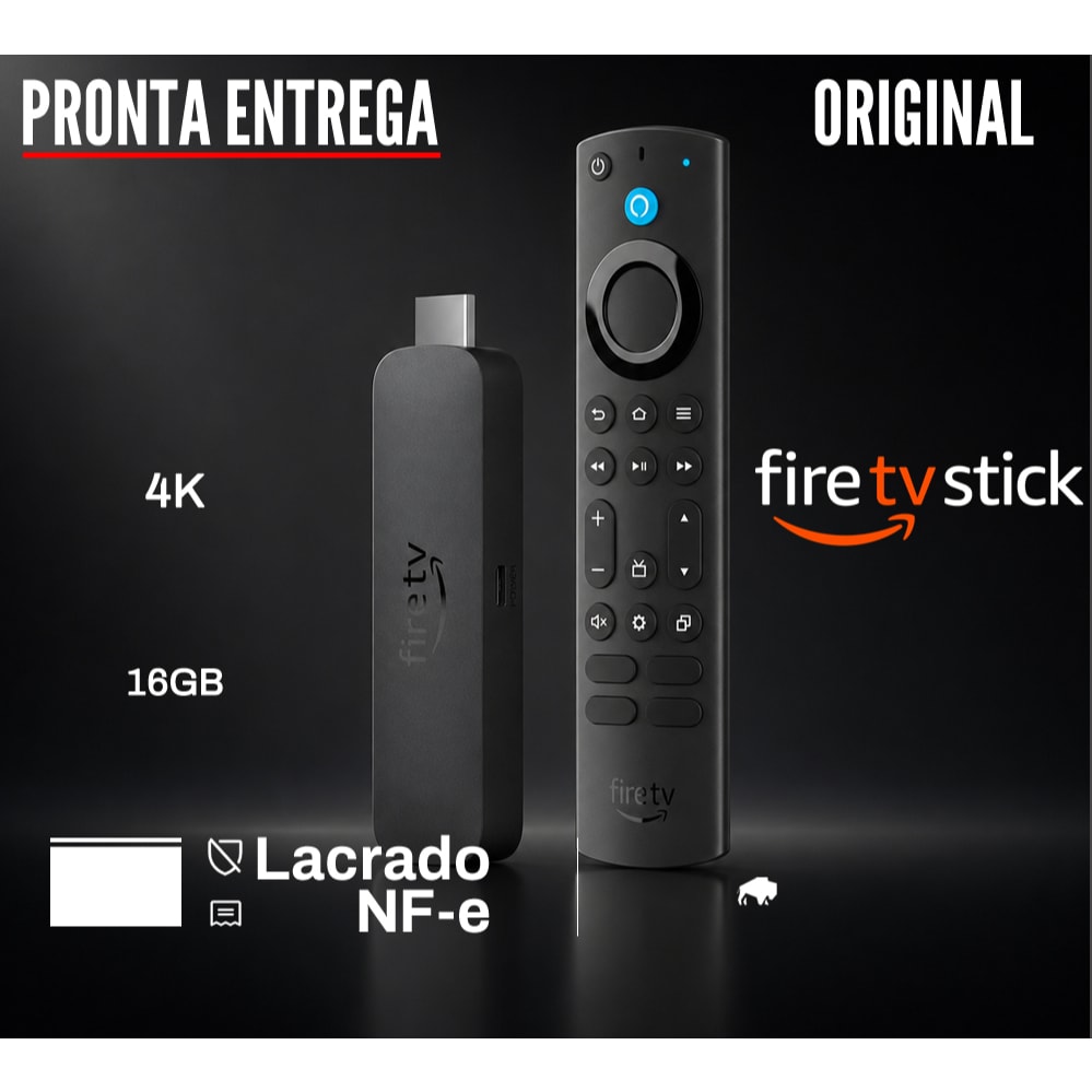 Imagem do Amazon Fire Tv Stick 4k Max 2 Geracao 16gb Com Alexa Wi Fi 6e Controle De Voz Preto