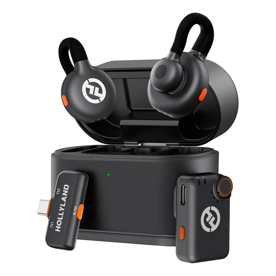 Imagem do Microfone Hollyland Lark M2s Mini Combo Duo Sem Fio Preto