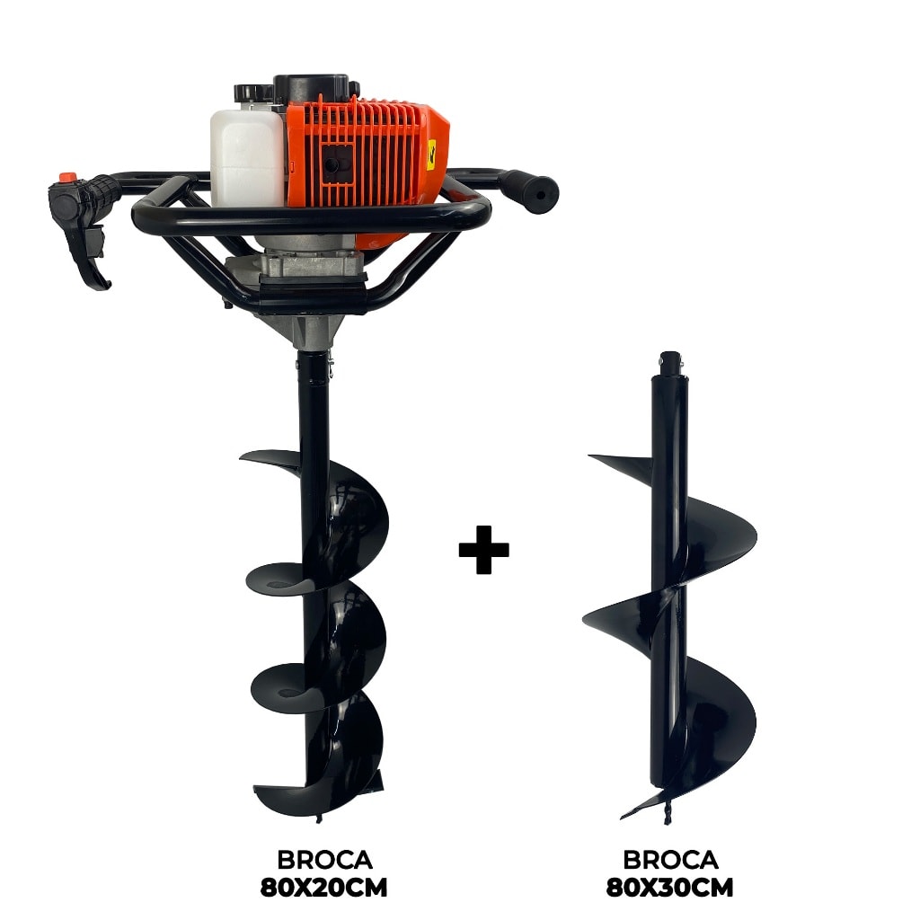 Imagem do Perfurador De Solo A Gasolina 52cc 2 5hp Com Brocas 80x20cm 80x30cm Fak520ps Carbon Fak