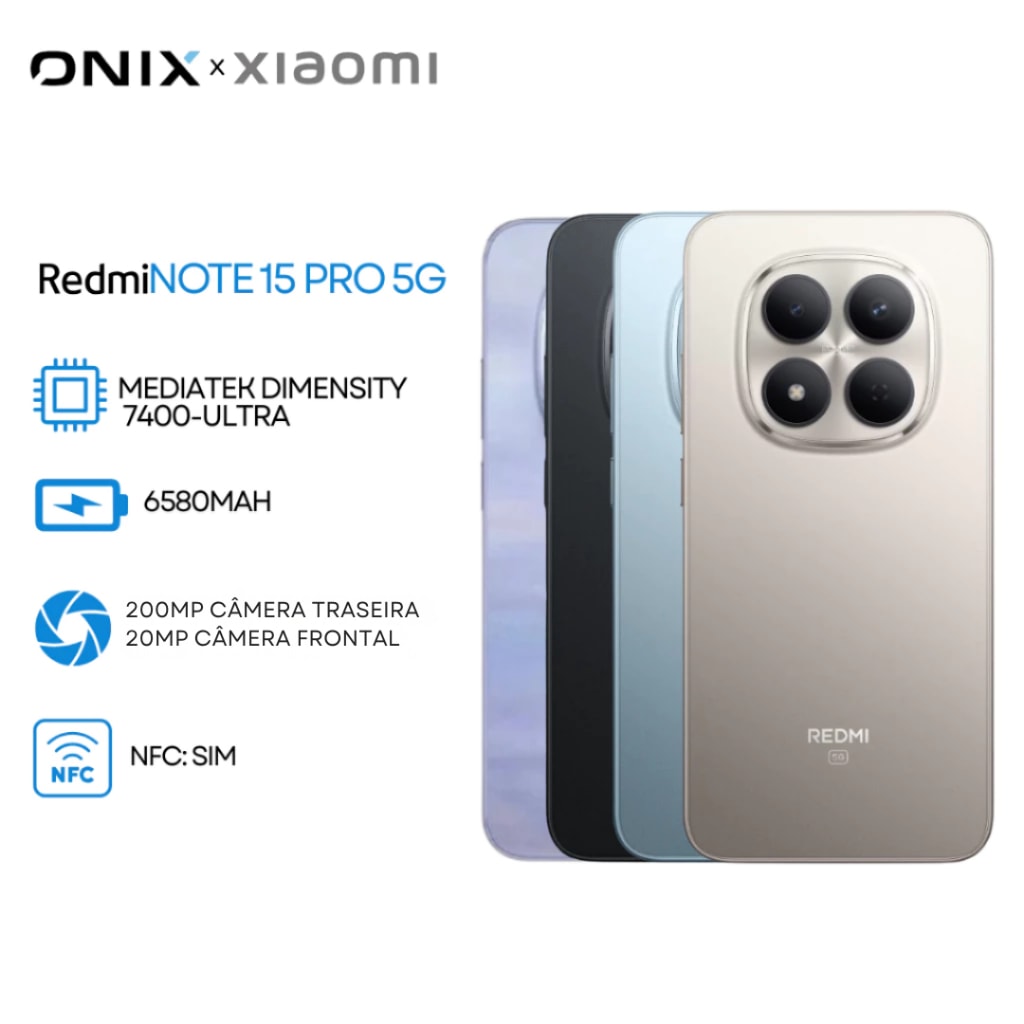 Imagem do Xiaomi Redmi Note 15 Pro 5g Versao Global 256gb 8gb Ram Mediatek Dimensity 7400 Ultra Camera 200mp