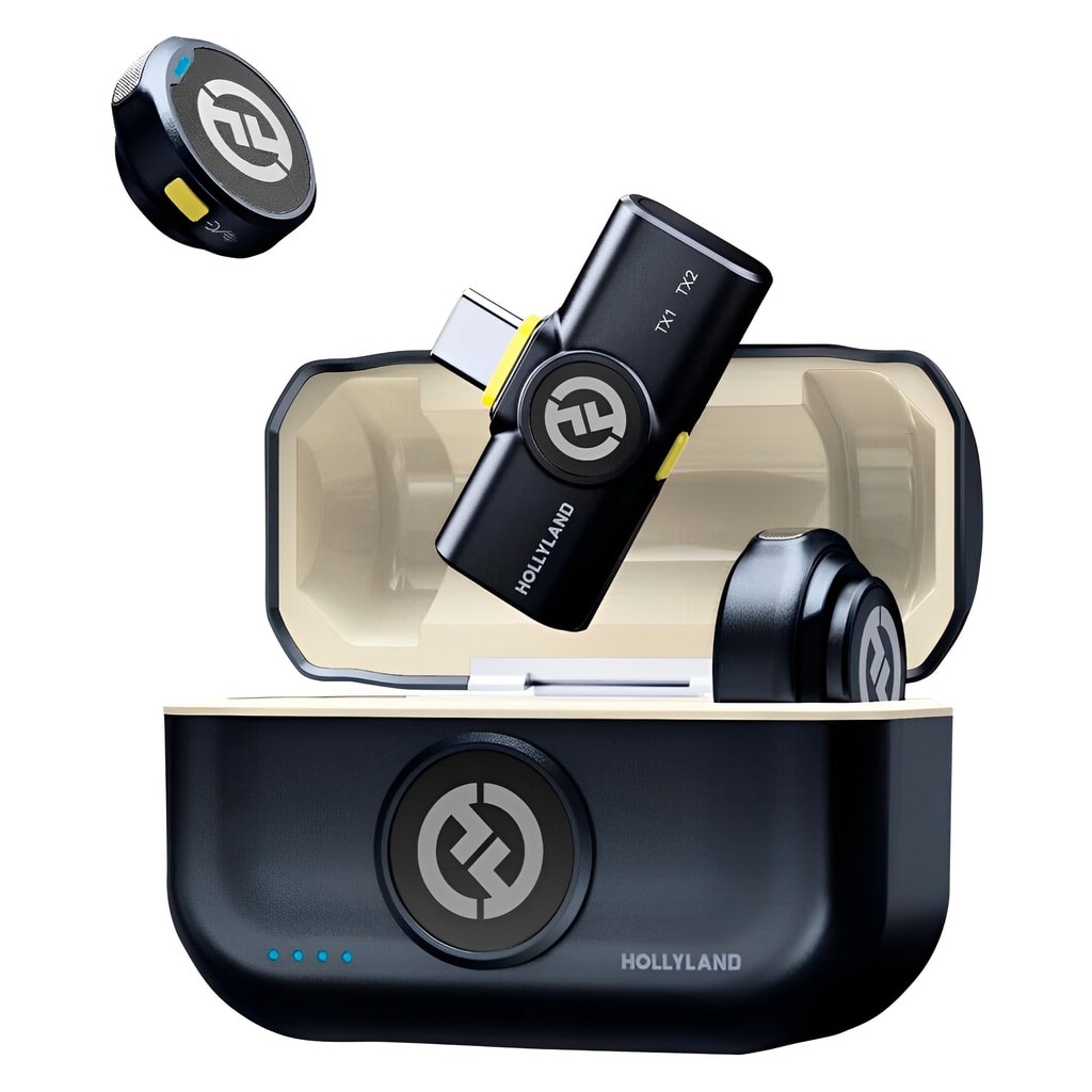 Imagem do Microfone De Lapela Hollyland Lark M2 Duo Usb C Preto