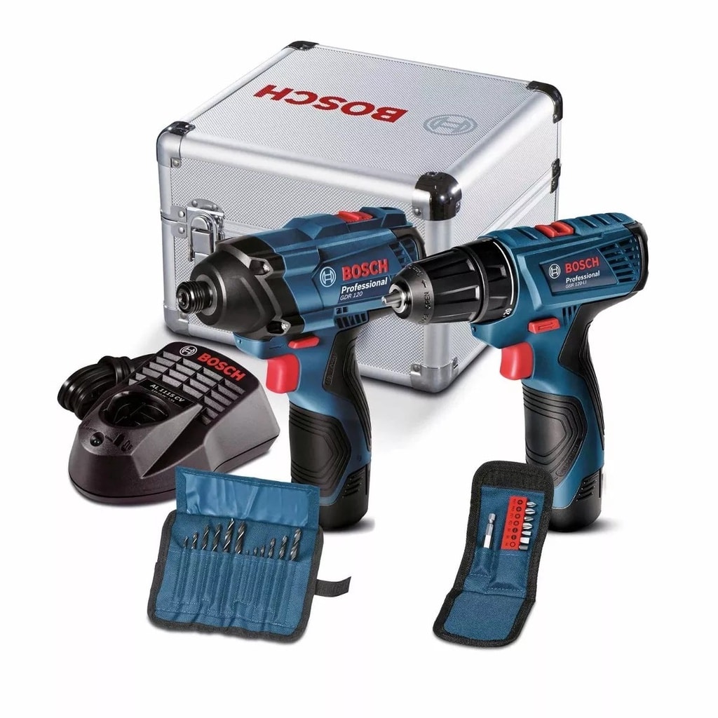 Imagem do Combo 12v Chave De Impacto Gdr120 Li Parafusadeira Gsr 120 Li Bosch