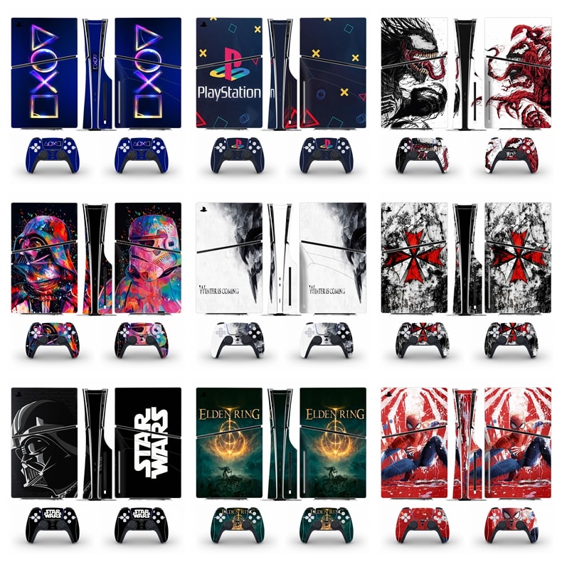 Imagem do Adesivo De Pele De 50 Cores Compativel Com Sony Playstation 5 Slim Disc E Edicao Digital Decalque De Vinil Conjunto Comp