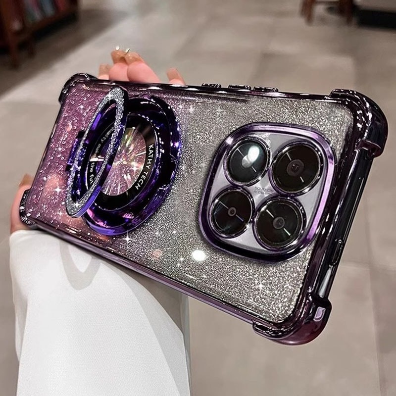 Imagem do Xiaomi Redmi Note 15 Pro Note 14 4g 5g Redmi Note 14 Pro Plus 5g Silicone Capa Macia Suporte Capinha