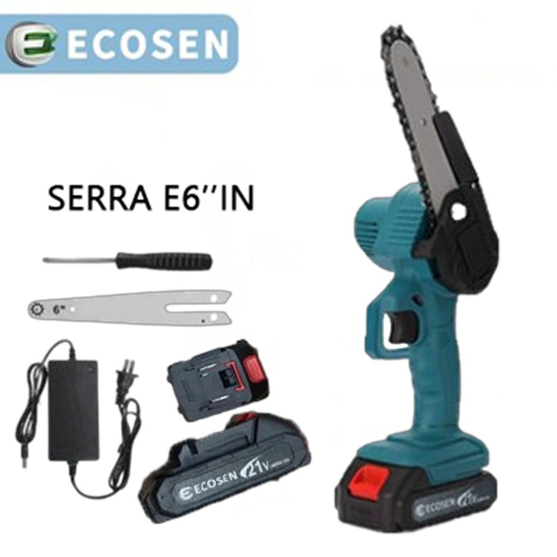 Imagem do Motosserra Portatil Mini Bateria Recarregavel 6 Polegadas 21v Azul